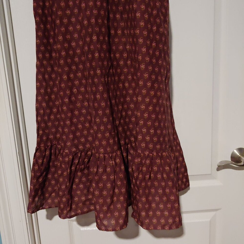 Vineyard Vines Floral Smocked Ruffle Feminine Clean Girl Dress L Cottage - Picture 6 of 12